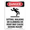 Signmission Safety Sign, OSHA Danger, 10" Height, Rigid Plastic, Sitting Walking Or, Portrait OS-DS-P-710-V-2095 - alternate 1